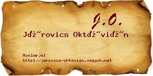 Járovics Oktávián névjegykártya